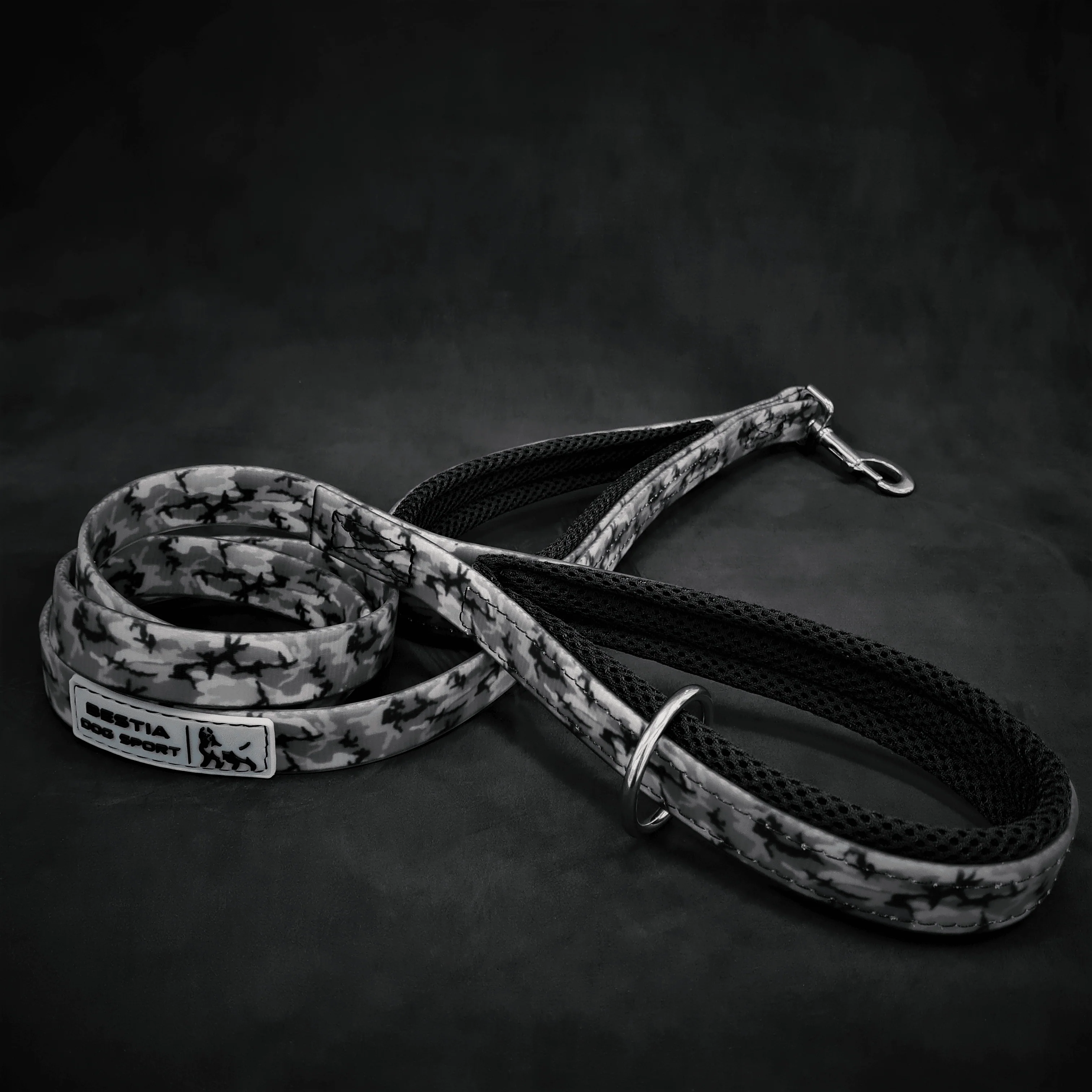 BESTIA DOG SPORT dual handle leash grey camo - Image 2