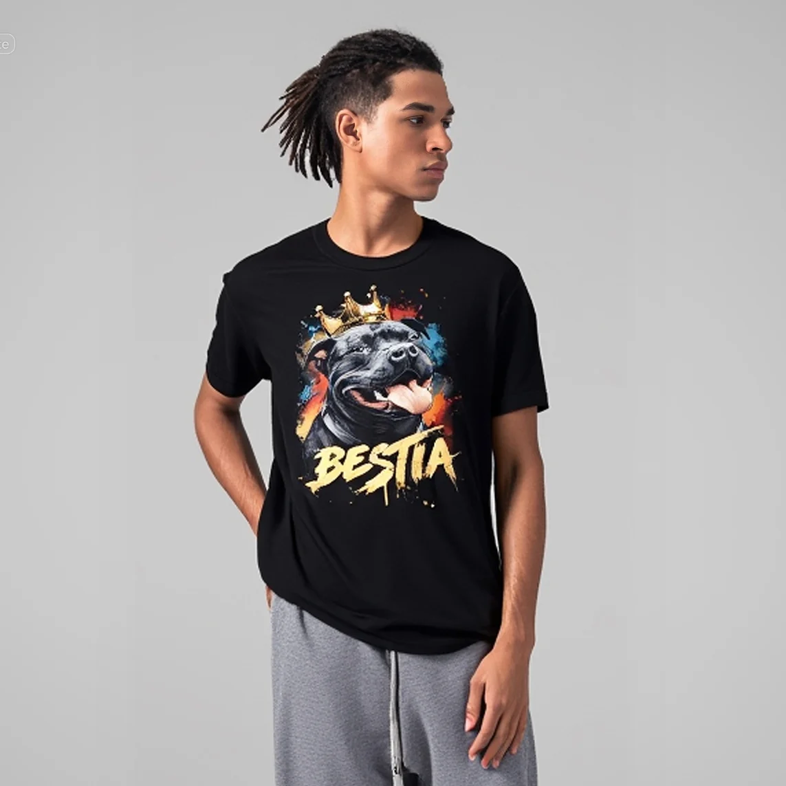 Staffy T-shirt Black - Image 3